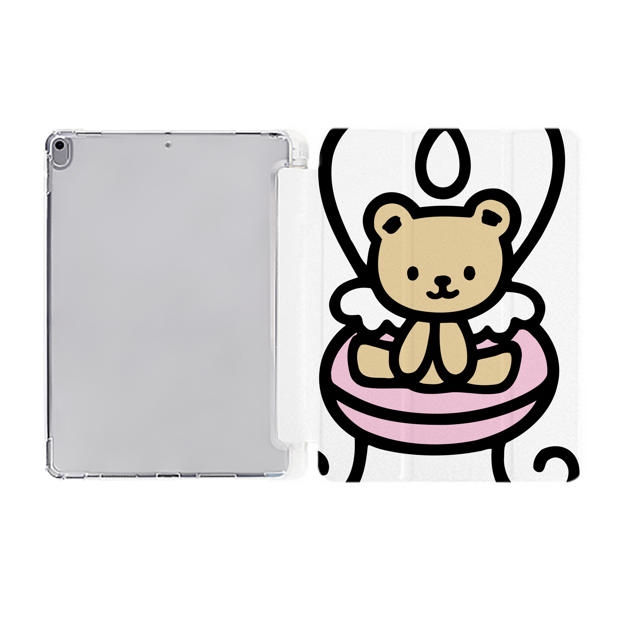 （画像用） Hello Kitty ハローキティ IPad ケース ペン収納付き 三つ折りスタンド PUレザー×シリコン 対応機種9.5/10.5/10.9インチ
